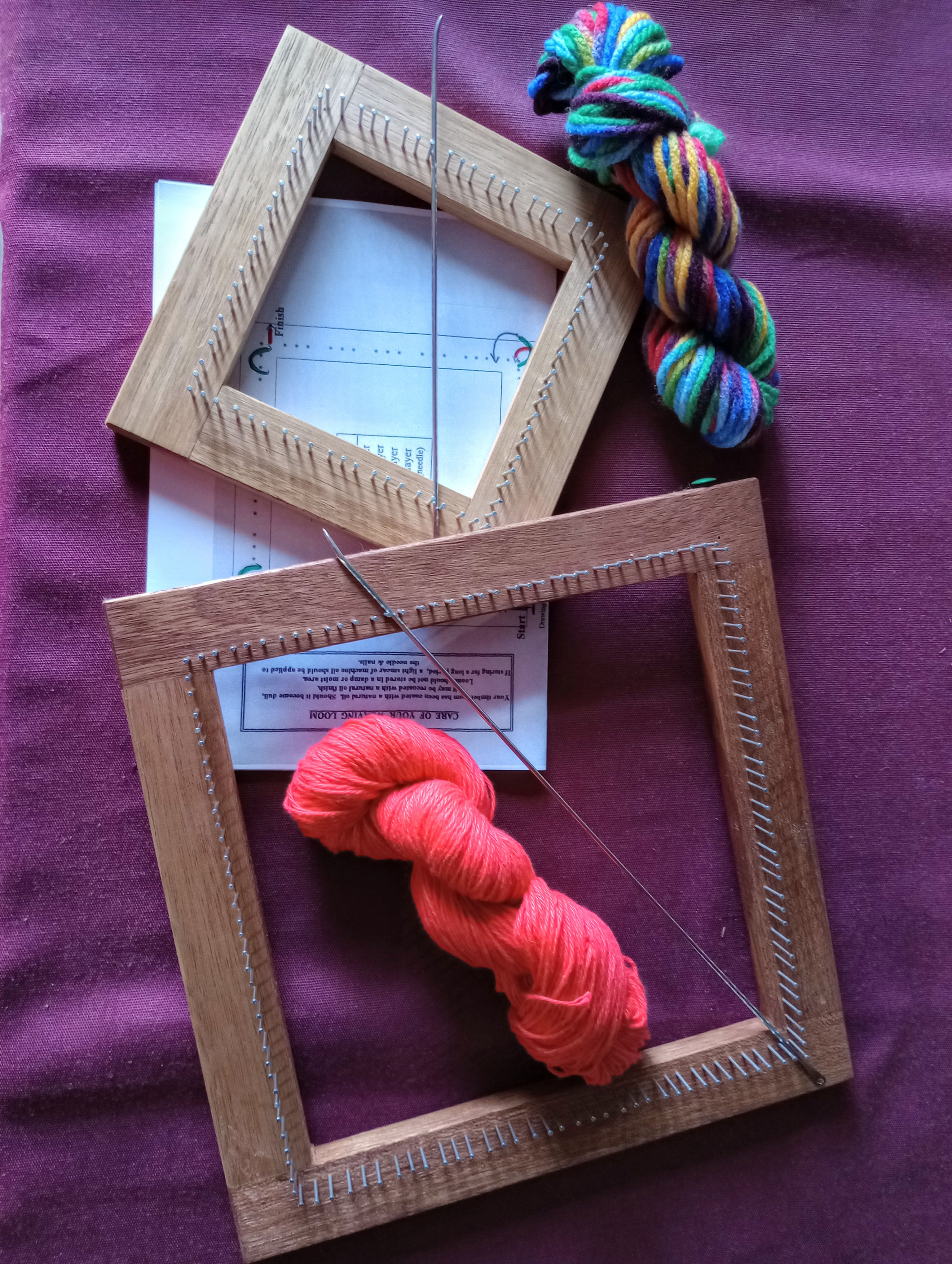 Loom Mini (Weave-it) handcrafted timber with yarn & bag