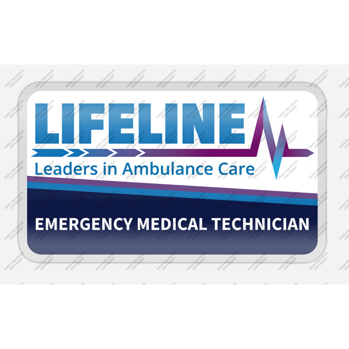 Lifeline Ambulance Service EMT Car Window Sticker (Interior)