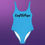 Thumbnail: One-Piece 2 Way Swim/Body Suit Deep Sky Blue