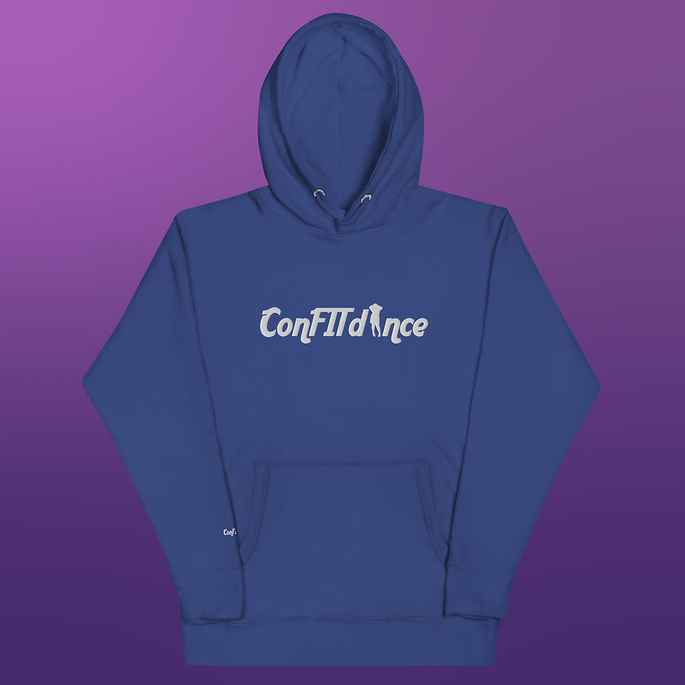 Thumbnail: Unisex Hoodie -White Letter Embroidery 