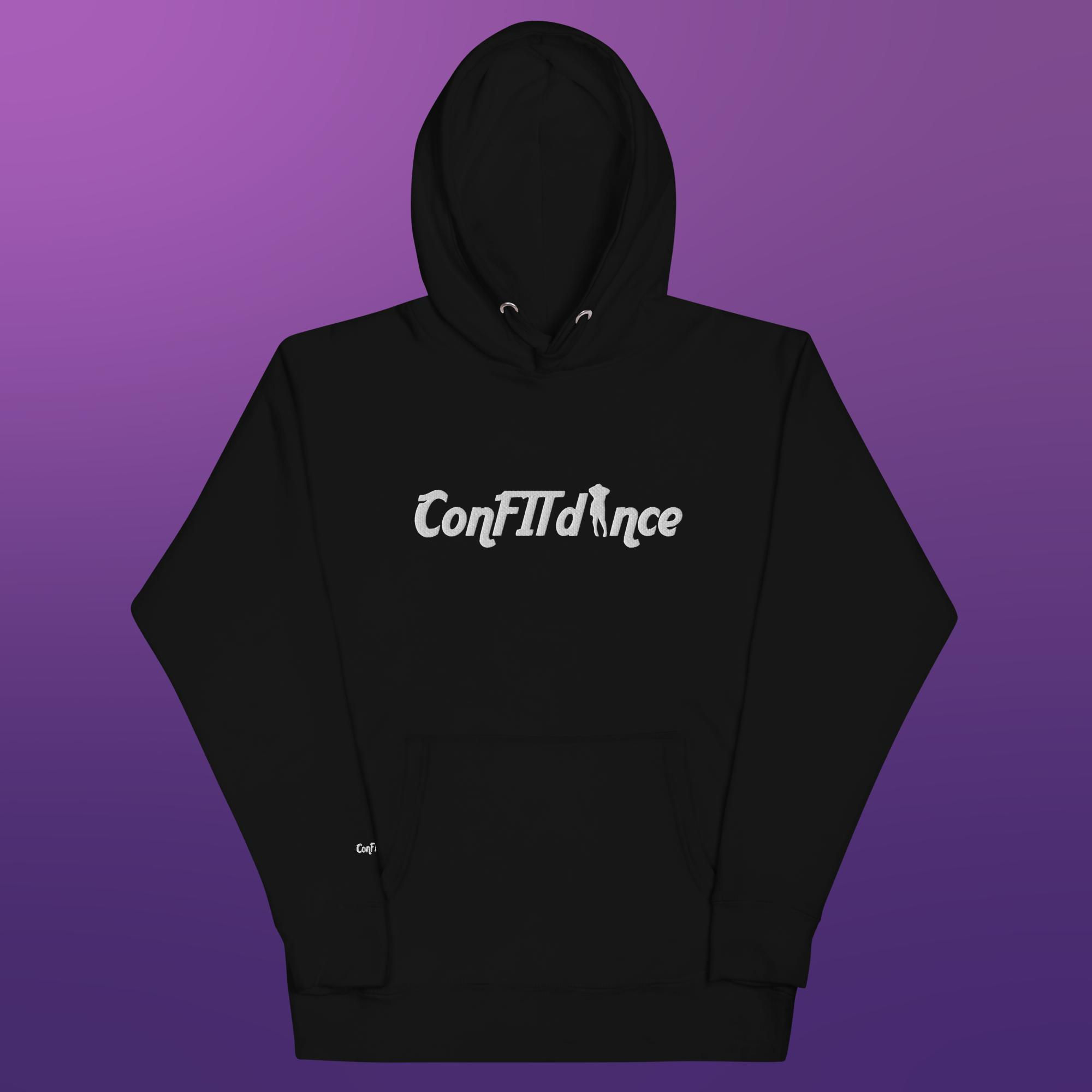 Unisex Hoodie -White Letter Embroidery 