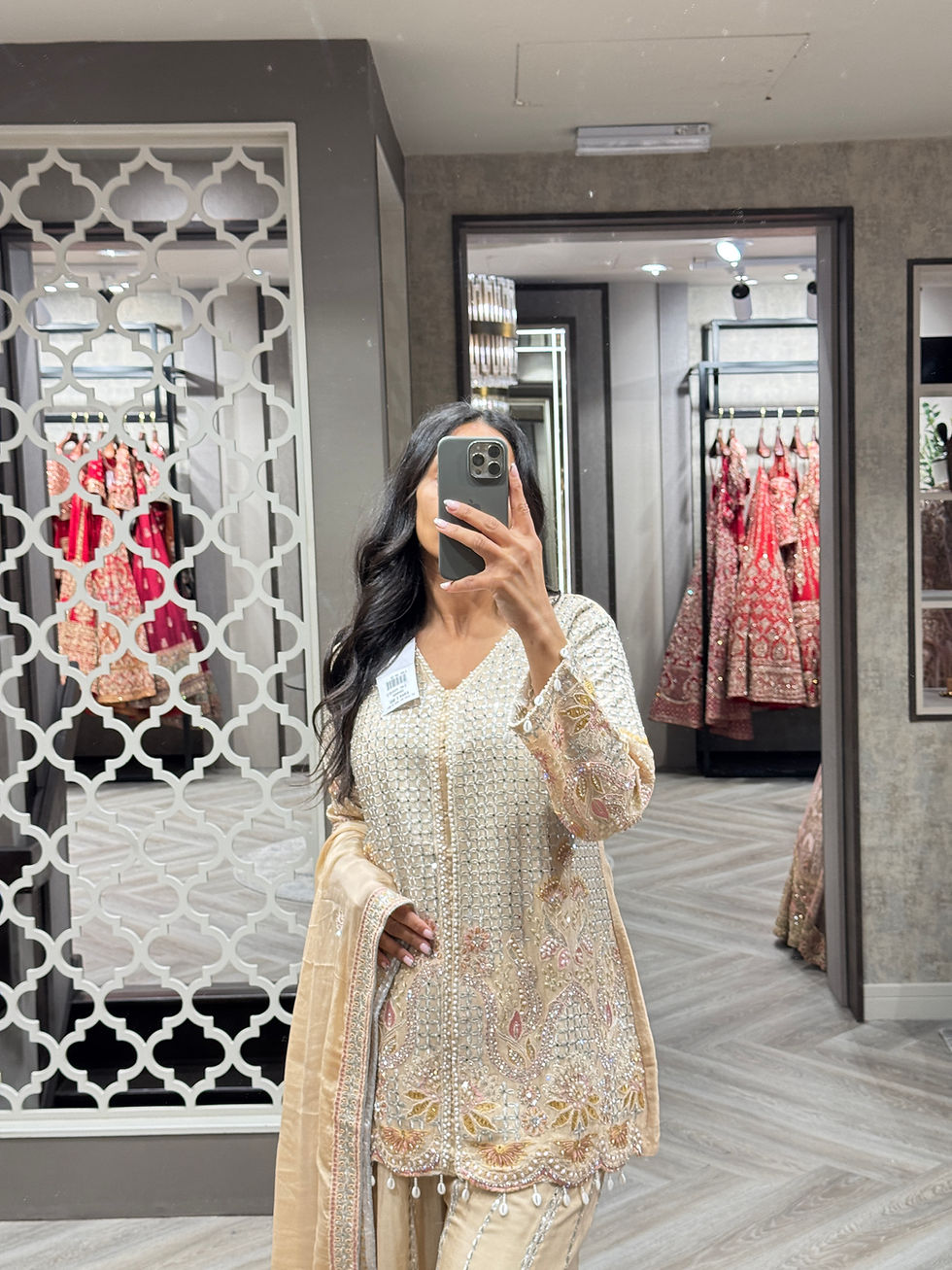 Thumbnail: Kurta & Sharara Suit UK 12 / Size 40