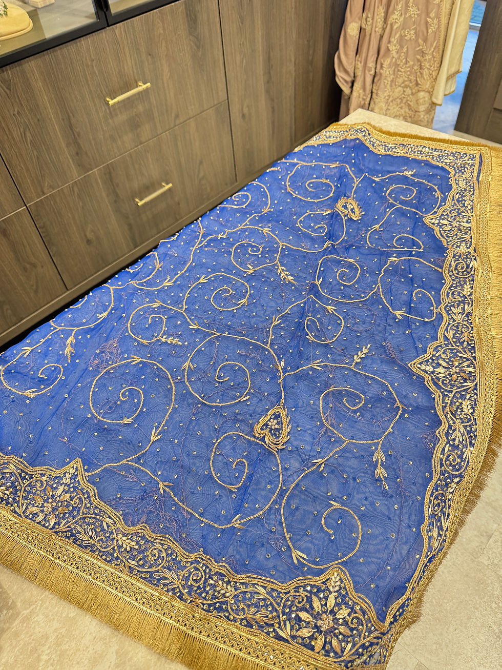 Thumbnail: Royal Blue Unstitched Salwar Suit