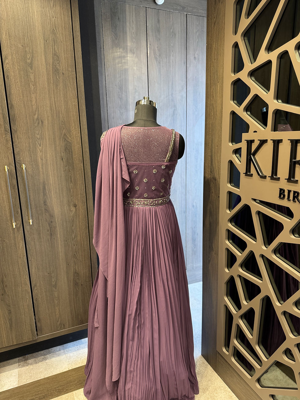 Thumbnail: Purple Long Dress - Size 38