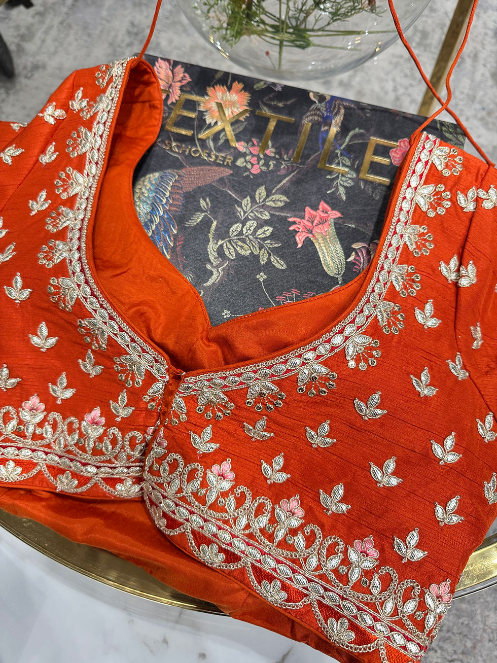 Thumbnail: Orange Gota Patti Lengha - Size 38-40
