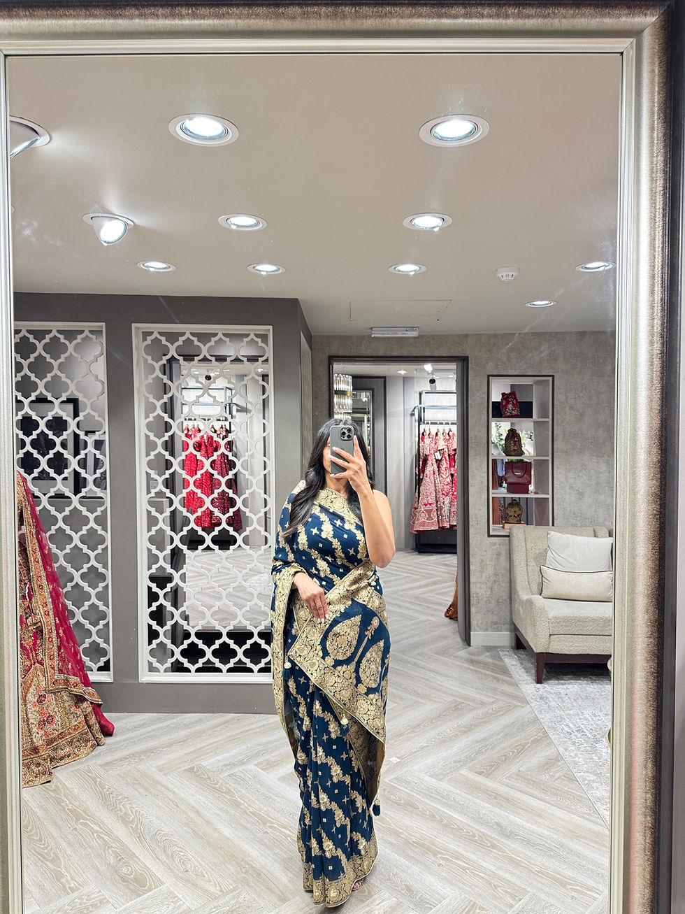 Thumbnail: Soft Banarsi Saree - stitched blouse 2 colours