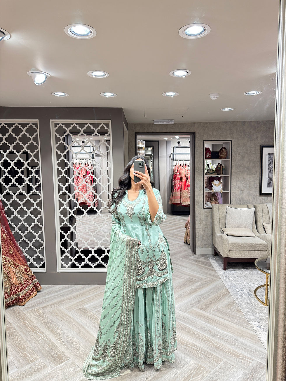 Thumbnail: Printed Pastel Sharara Sets - 3 colours - Sizes 10-12