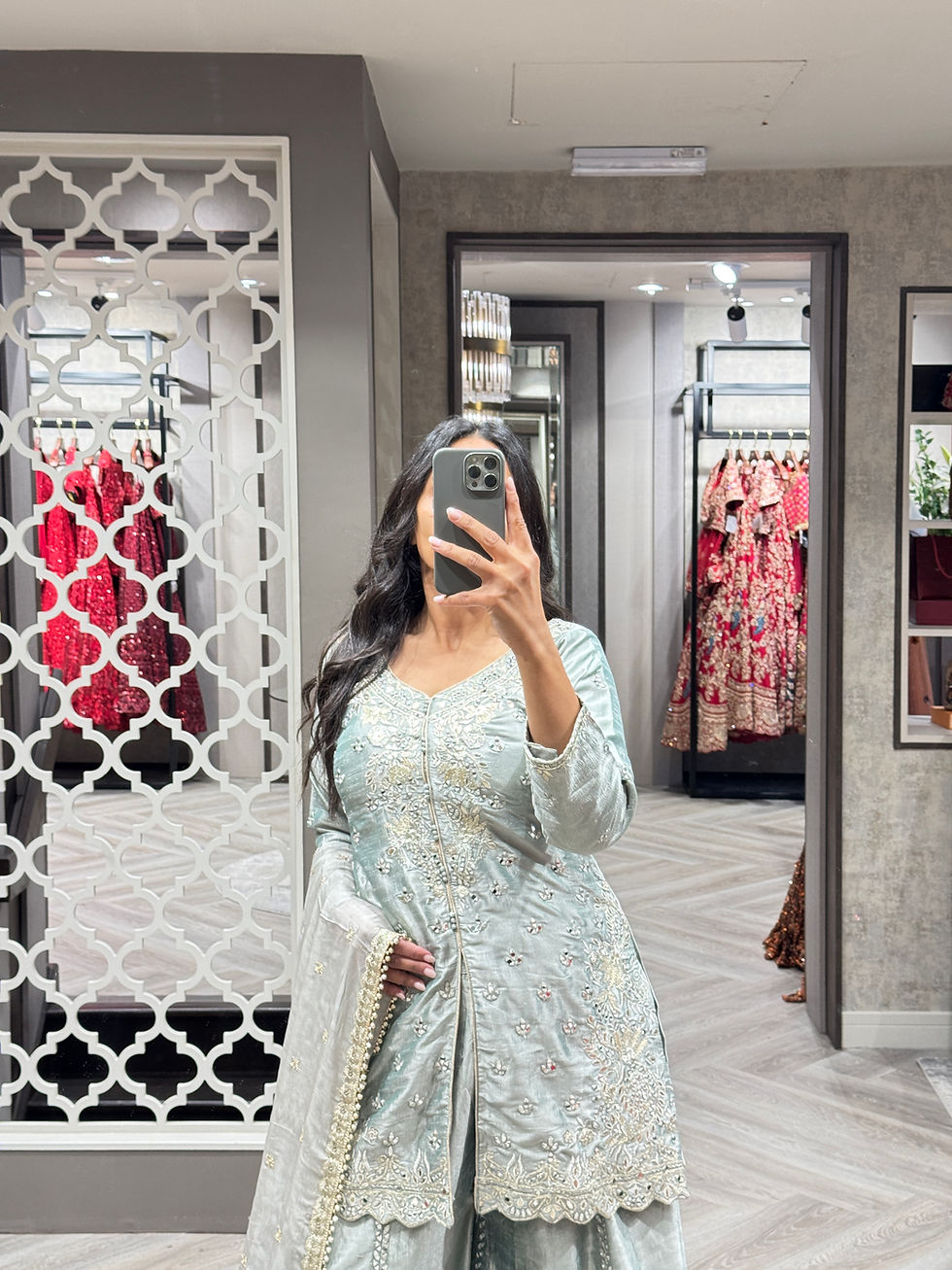 Thumbnail: Mirror Embroidery Sharara Sets - 2 colours - Size 38-40