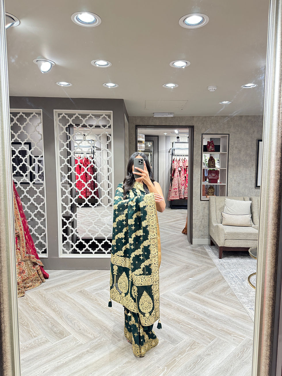 Thumbnail: Soft Banarsi Saree - stitched blouse 2 colours