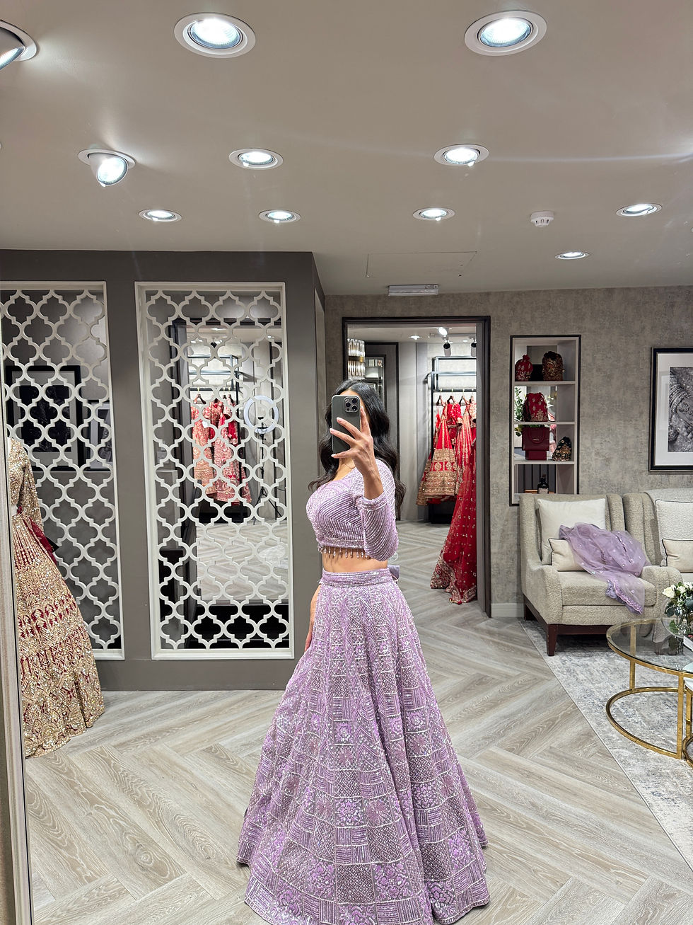 Thumbnail: Lavendar Tonal Lengha - Size 38-40.