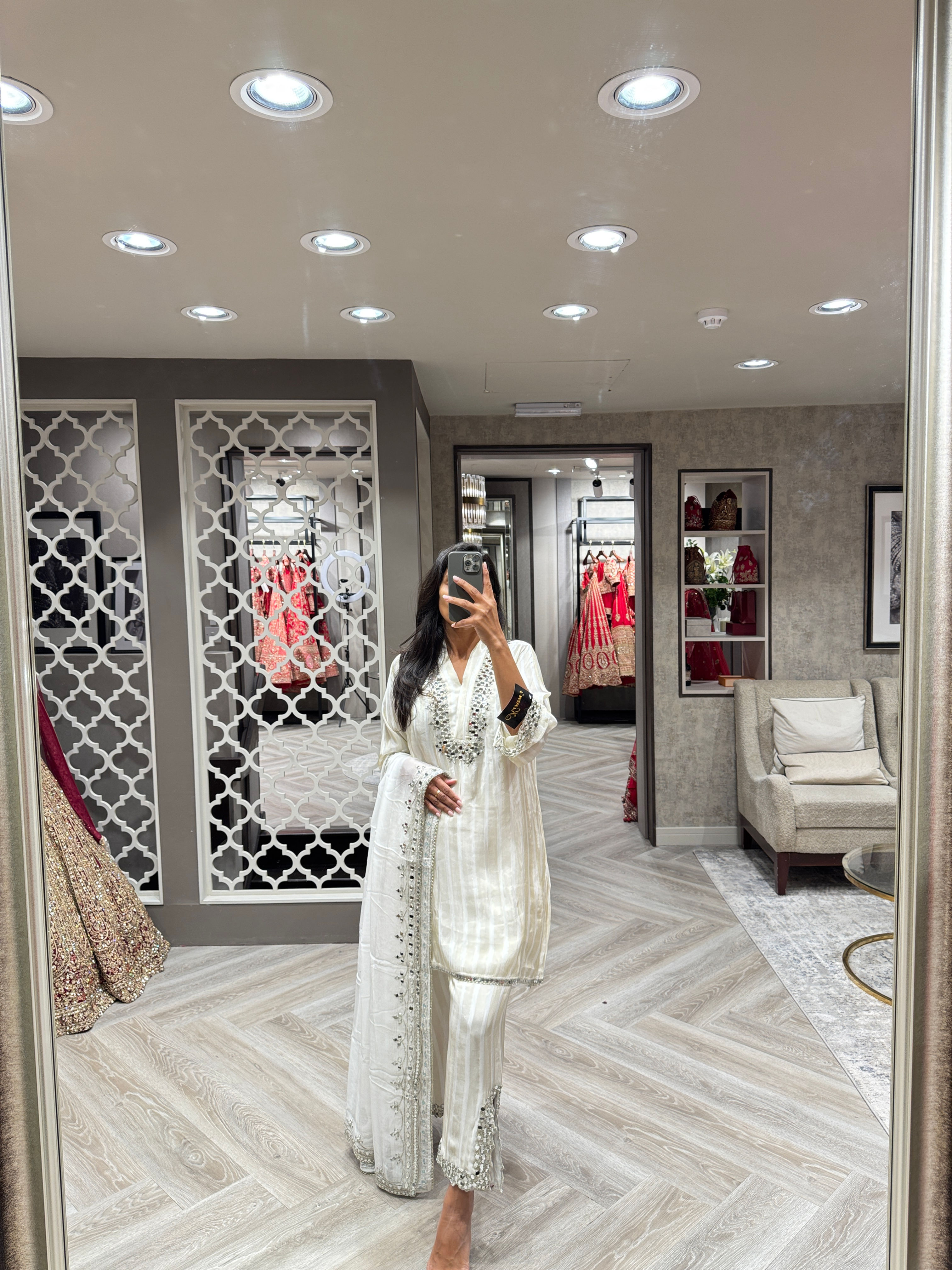 Off White Trouser Suit Size 44