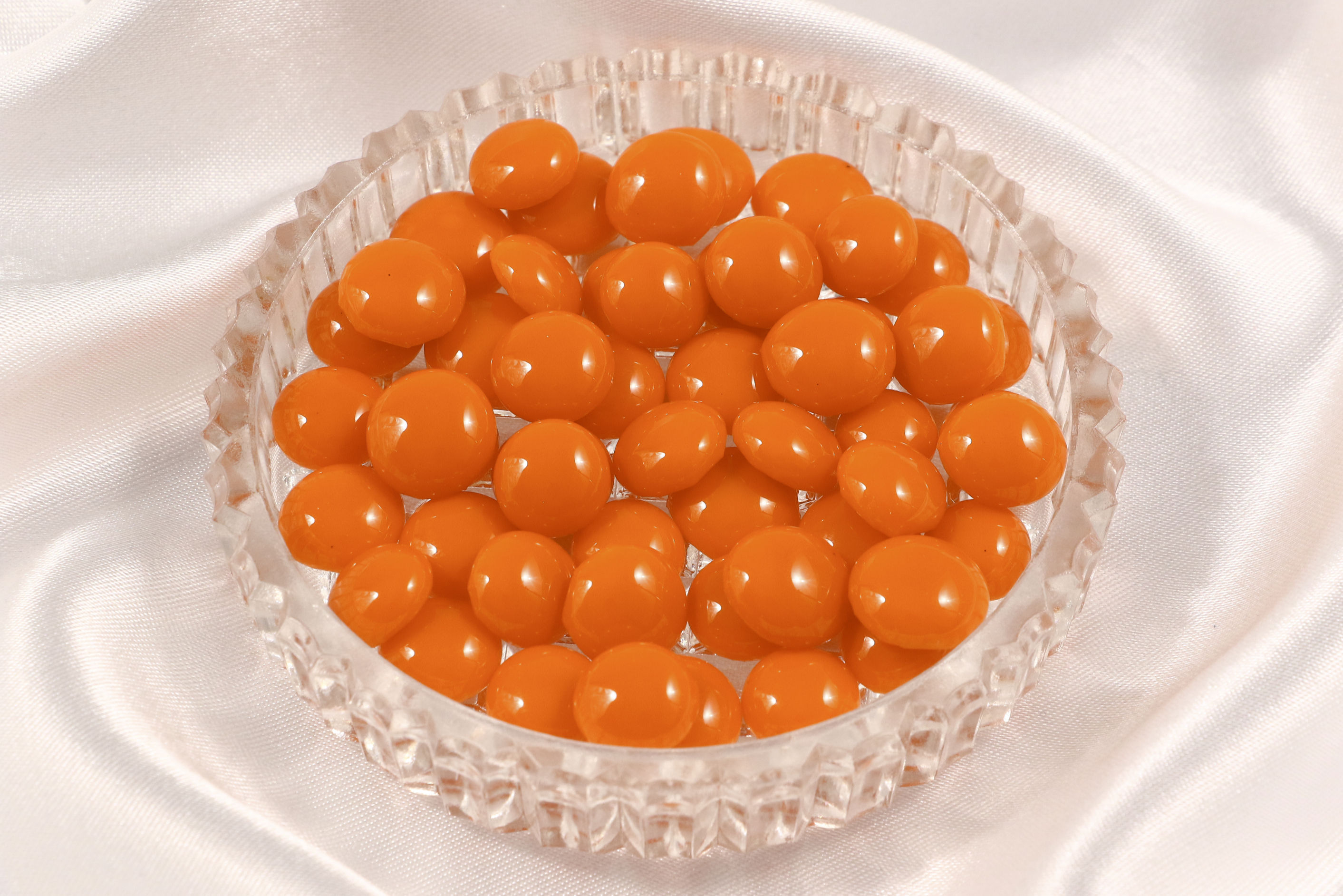 TANGERINE GLASS DOTS