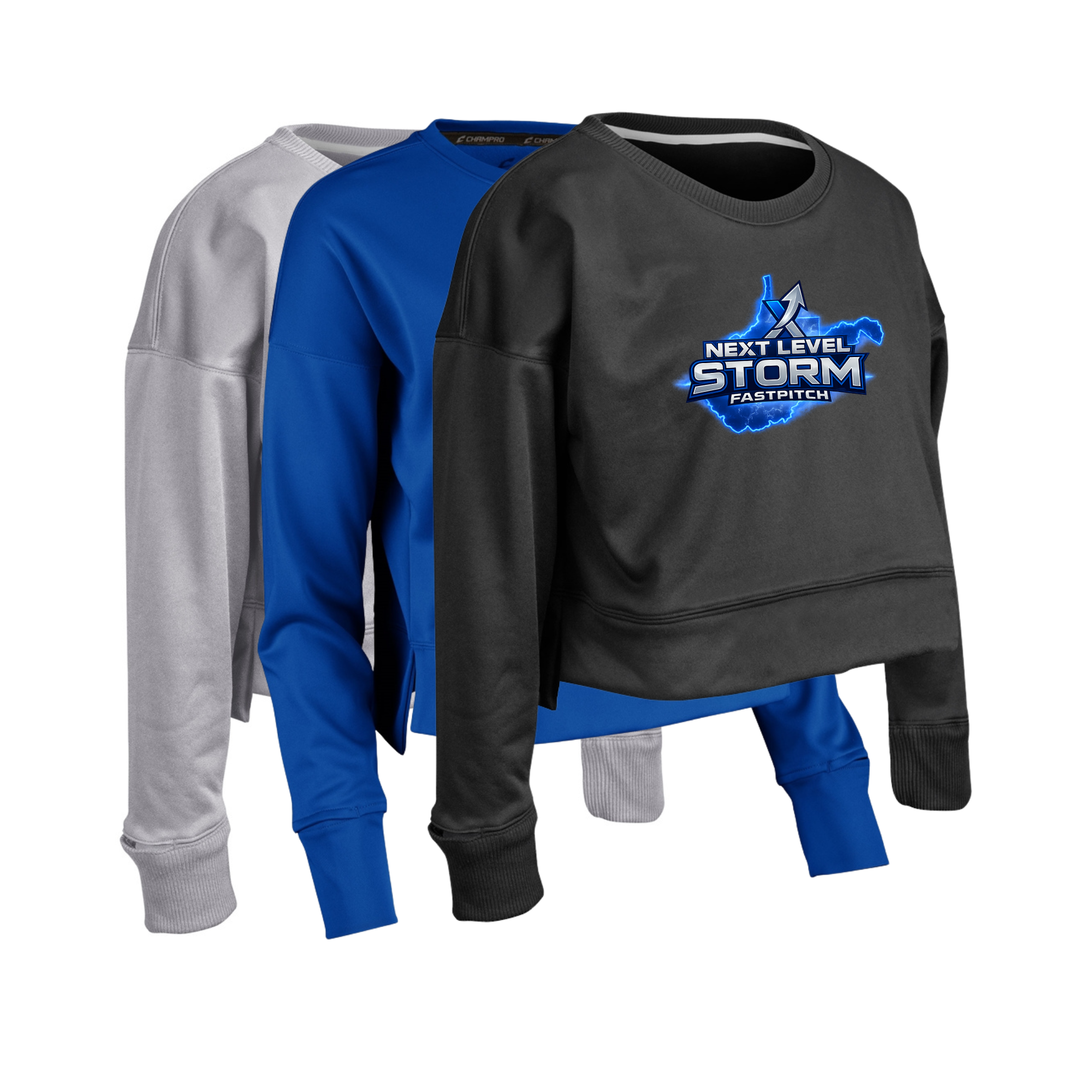 Next Level Storm Lineup Fleece Women's Crop Crew