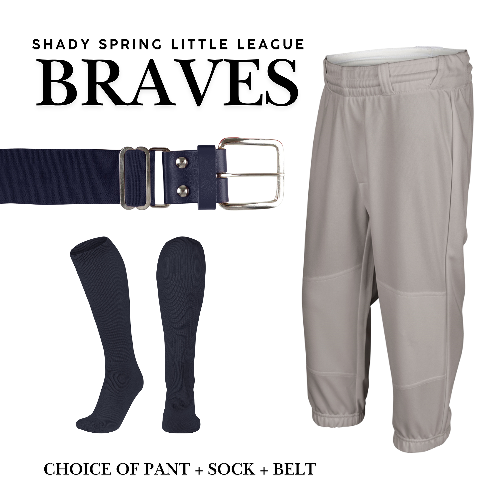 SSLL-BRAVES TEE BALL Player Package