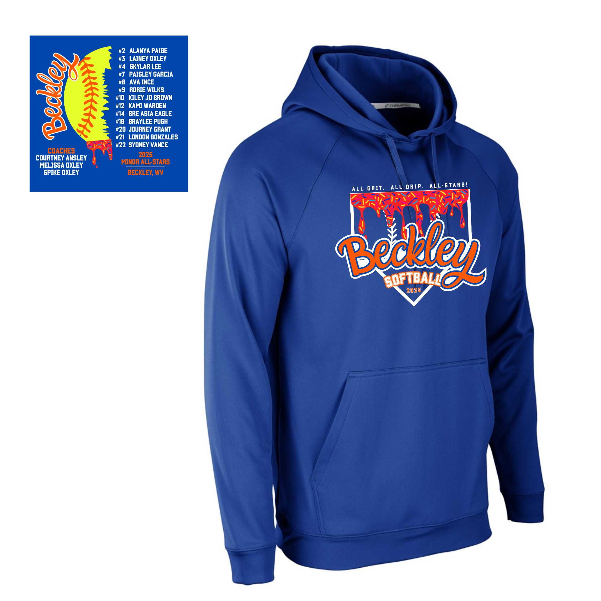 BLL Minor Softball All-Stars Champro Fleece Hoodie