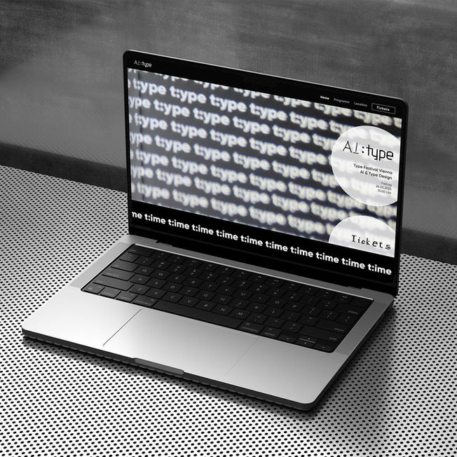 Webdesign und Branding für Typografie-Festival mit interaktivem Layout und moderner UI-Gestaltung