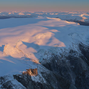 Norway Norge Lars Westvig Nordland meløy salten svartisen glacier isbre aerial photo flyfoto Nordfjorden 