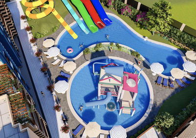 Aqua scivoli bilocale primo piano in vendita a Port Ghalib - Cascata Aqua Park