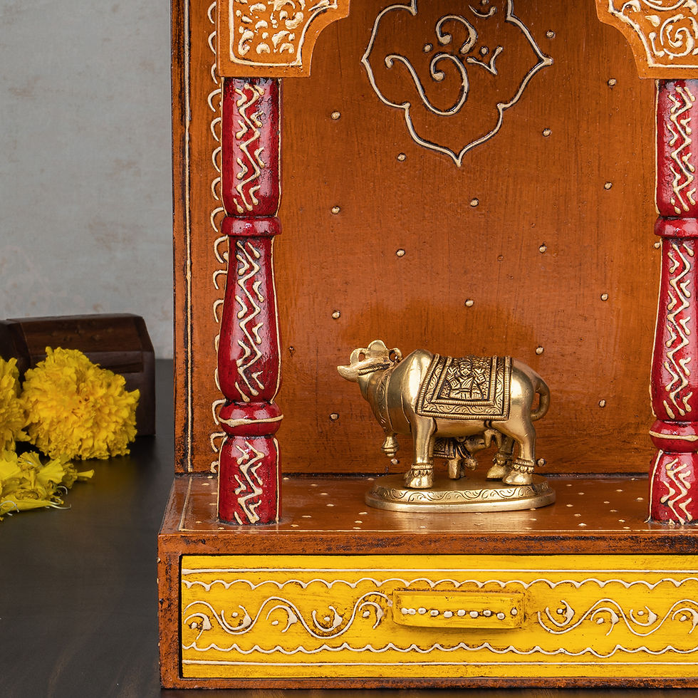 Thumbnail: Brass Holy Kamdhenu Cow and Calf