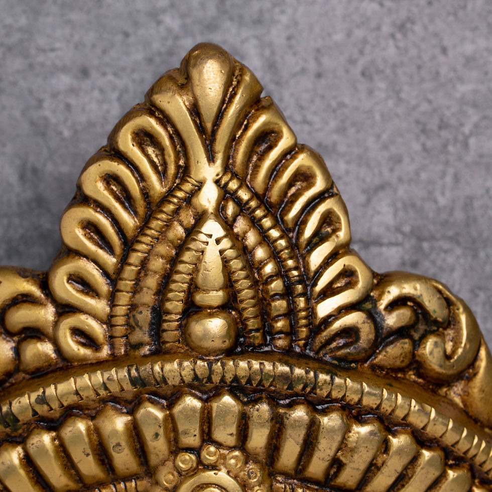 Thumbnail: Brass Goddess Durga Wall Hanging Face Mask Statue