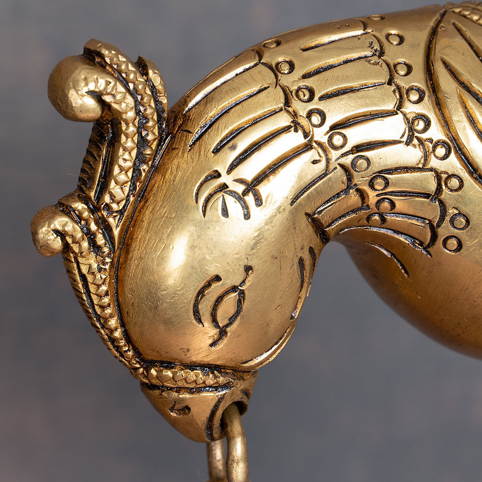 Thumbnail: Brass  Five Wick Parrot Hanging Lamp