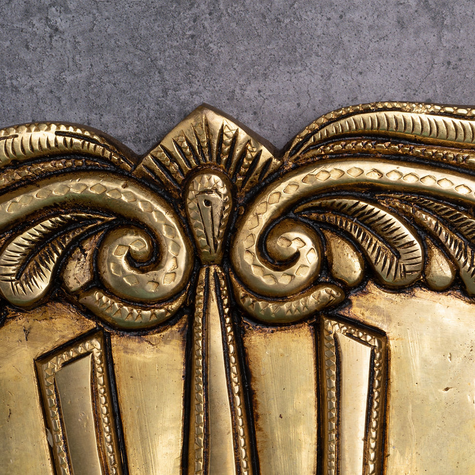 Thumbnail: Brass Shankh Chakra Namah Wall Hanging