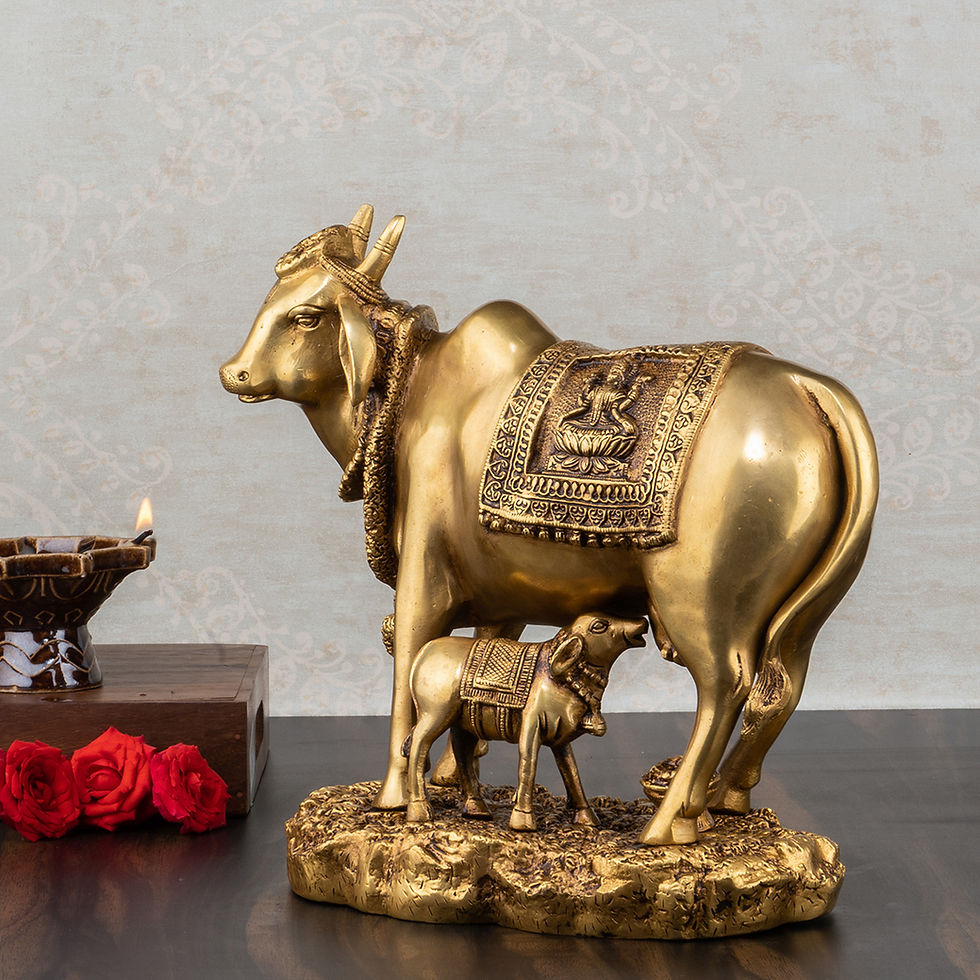Thumbnail: Brass Cow And Calf  Idol