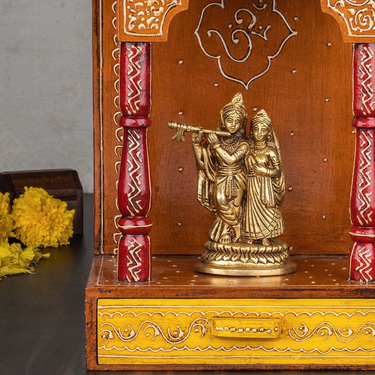 Brass Radha Krishna  Standing Statue