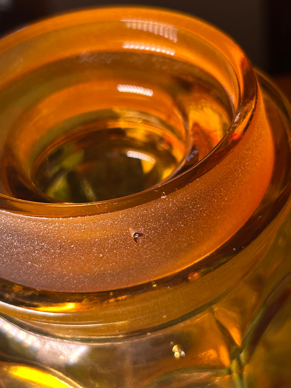 Thumbnail: Vintage L.E Smith Amber Jar 