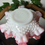 Thumbnail: Vintage Fenton Ruffled Hobnail Pink and White Dish