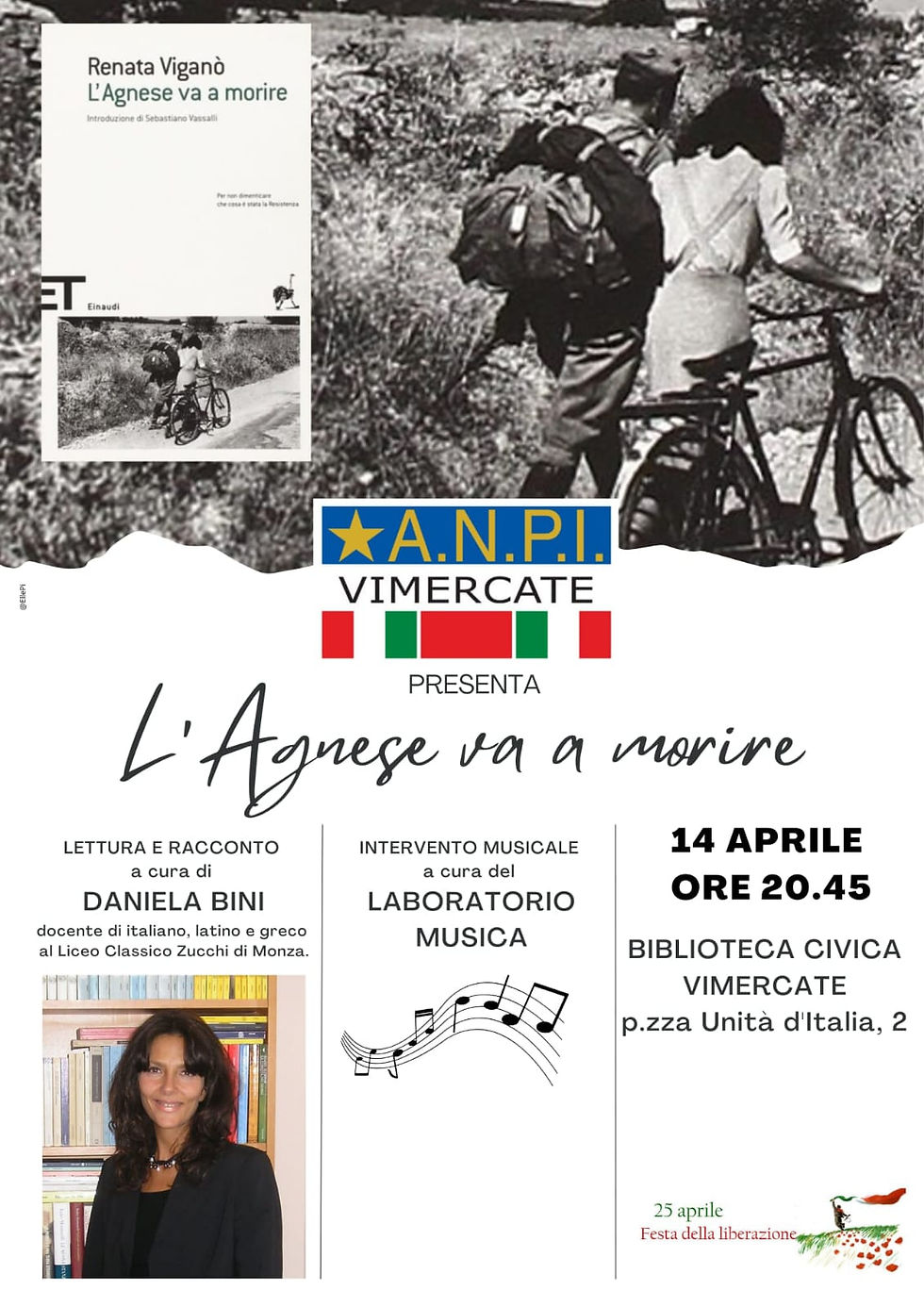 A.N.P.I. Vimercate presenta: "L'Agnese va a morire", lettura e racconto a cura di Daniela Bini 