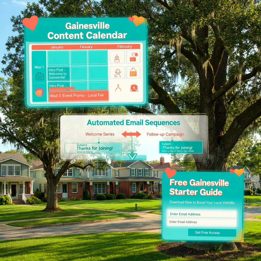 Gainesville Starter Self-Promotion Kit video with content calendar, homeowner checklist, and AI prompts by Imagine Media.