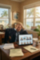 Frustrated real estate agent sitting at a desk looking discouraged while viewing low engagement on laptop, illustrating the common challenge of generic profiles that fail to communicate personal brand