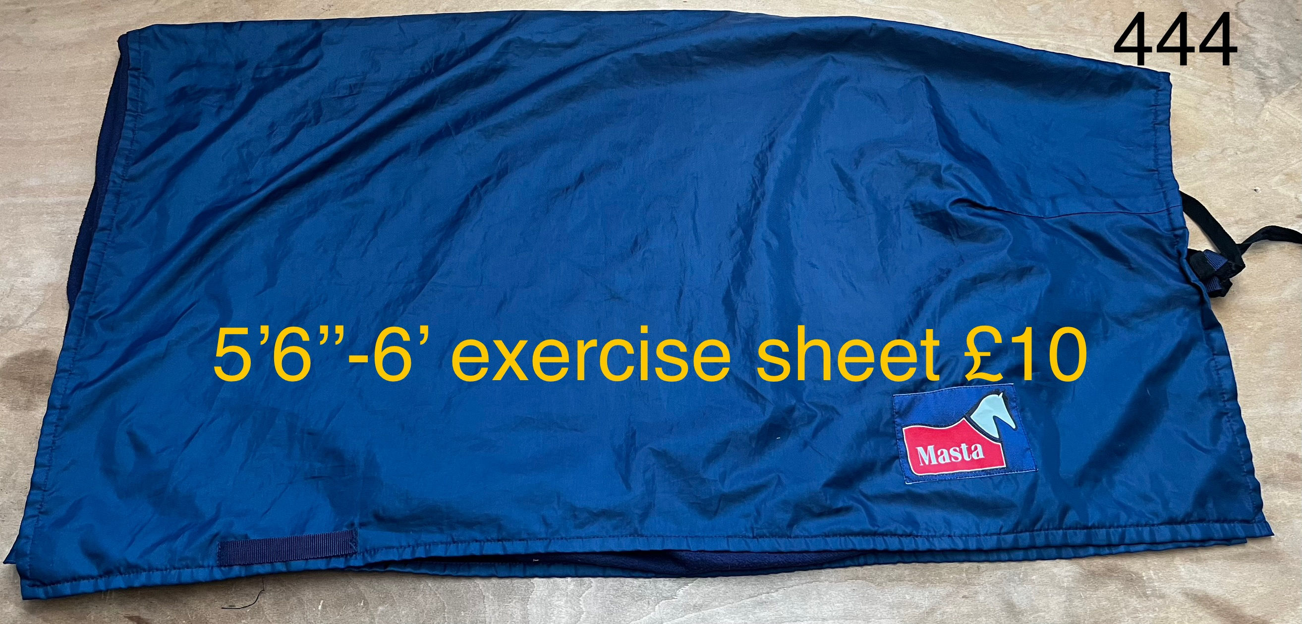 Cob sized 5’6’’-6’ Masta waterproof/fleece exercise sheet 