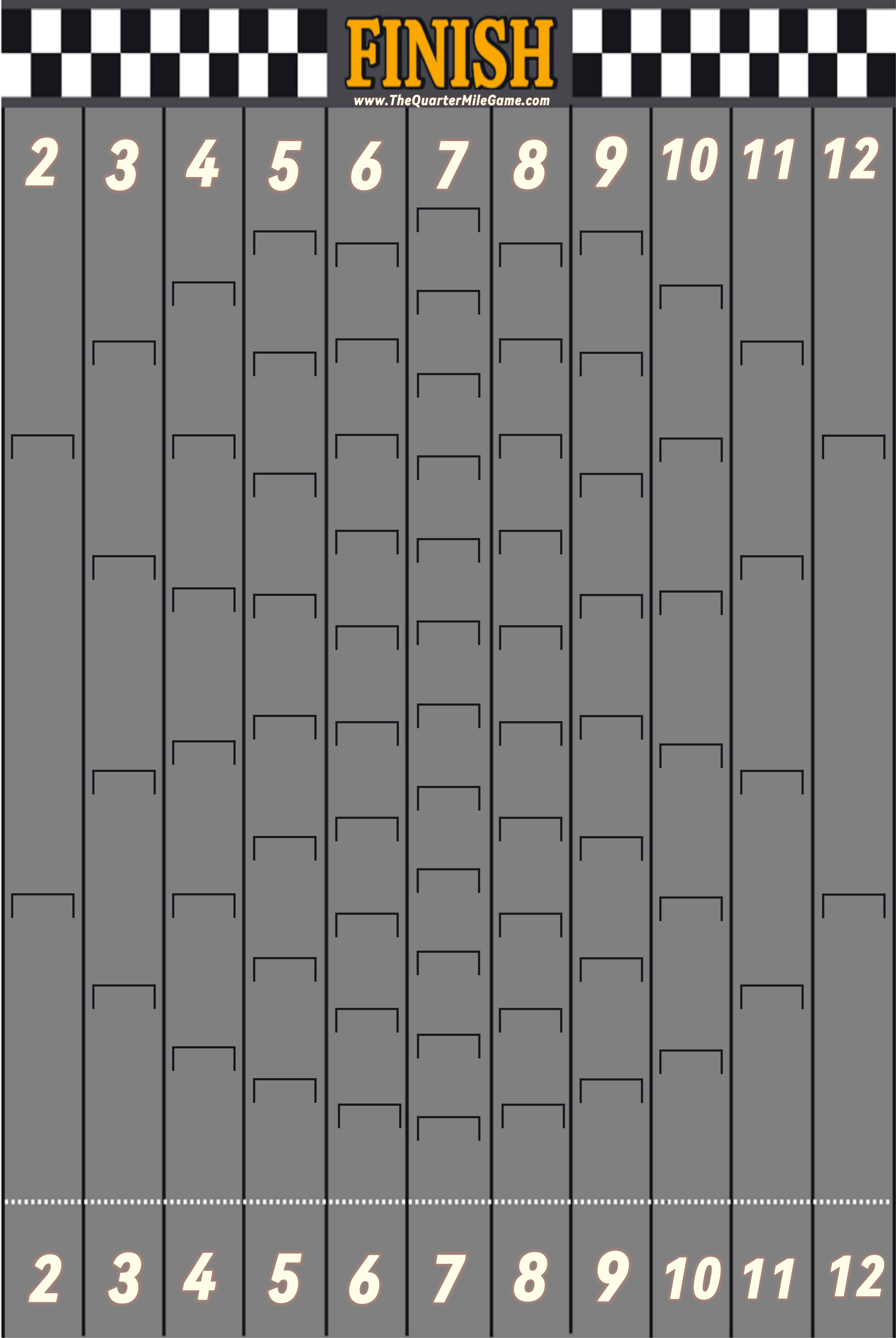 The Quarter Mile Game Board [NO CARS]