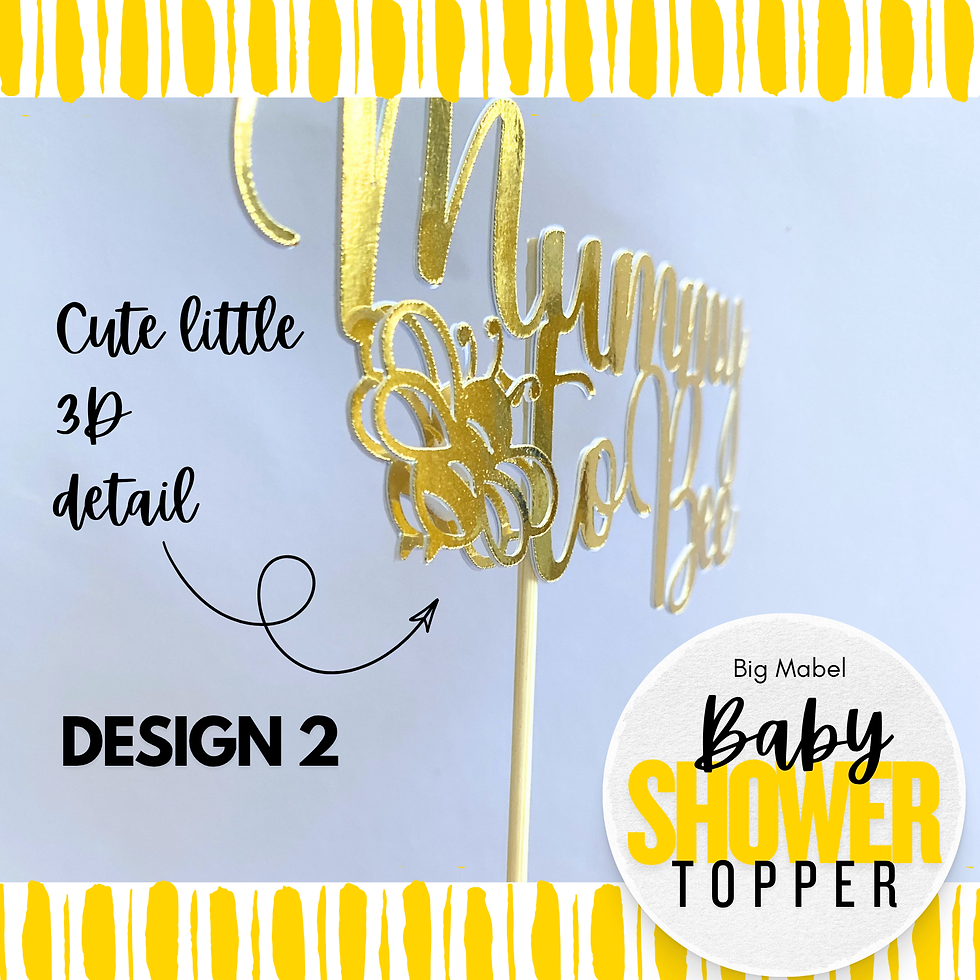 Thumbnail: Mummy to Bee Baby Shower Cake Topper