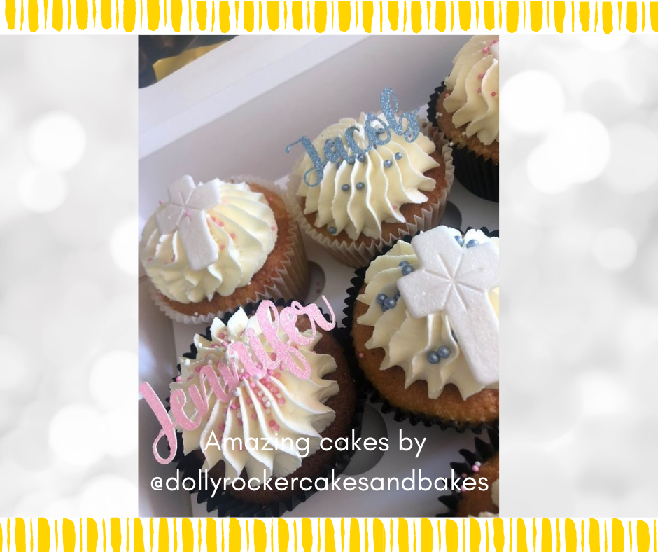 Thumbnail: Cupcake Topper Design 1 Set of 6 (personalised)