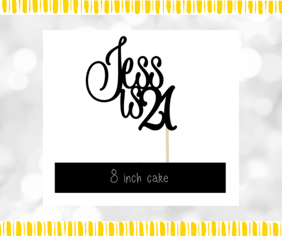 Thumbnail: 21 Birthday Cake Topper (with name) Evie font