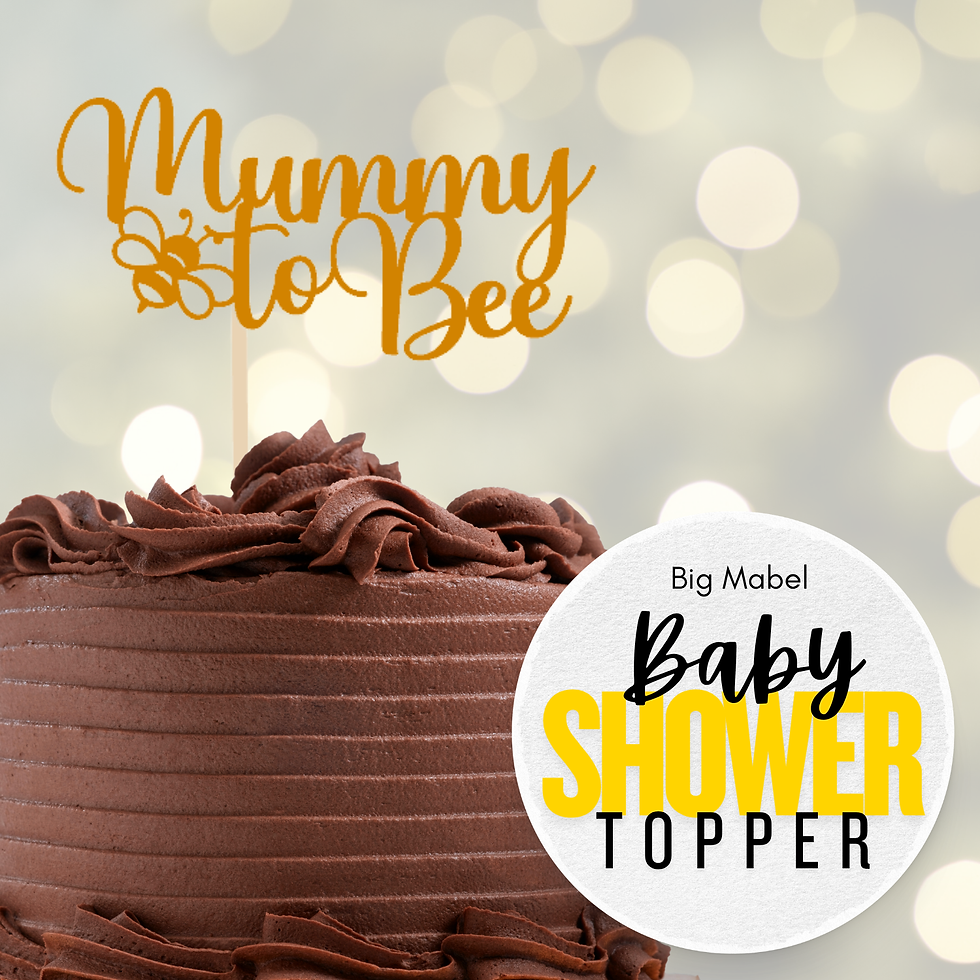 Thumbnail: Mummy to Bee Baby Shower Cake Topper