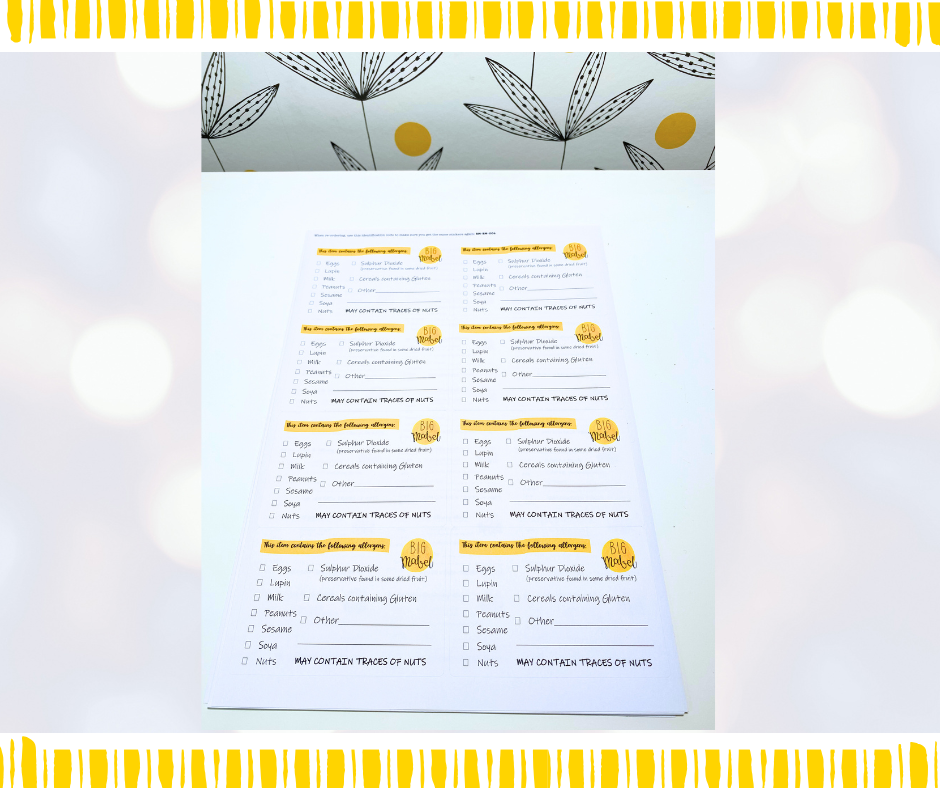 Thumbnail: Allergen labels: large 'baker's' version (brushstroke)