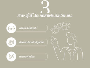 ใส่โปรเกรสซีฟแล้วเวียนหัว เลนส์ไม่ดี หรือเพราะวัดตาไม่แม่น?