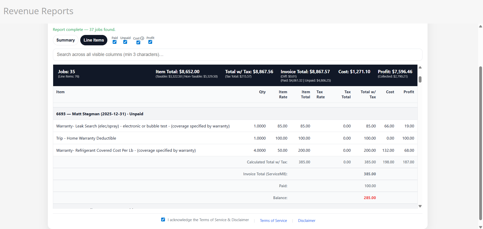Step 1: Open Revenue Reports