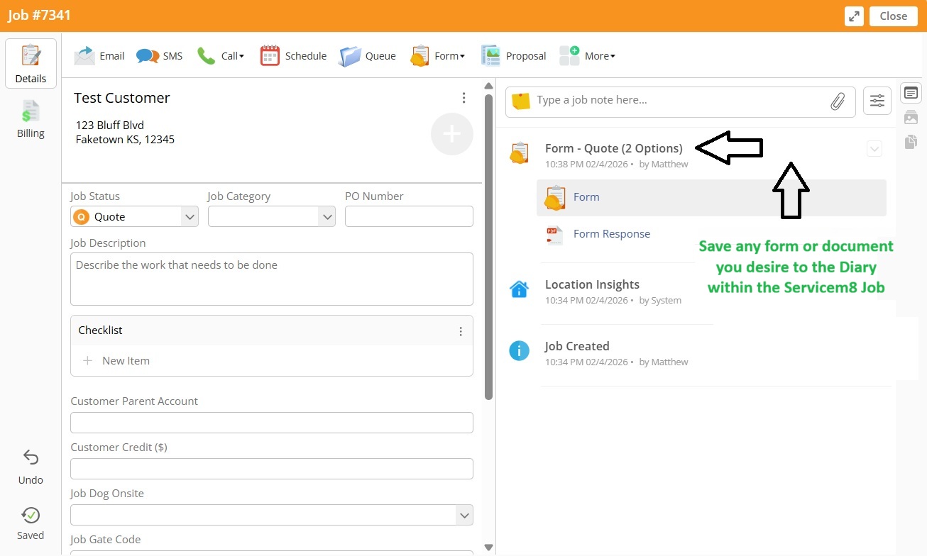 Step 1 - Documents in Diary