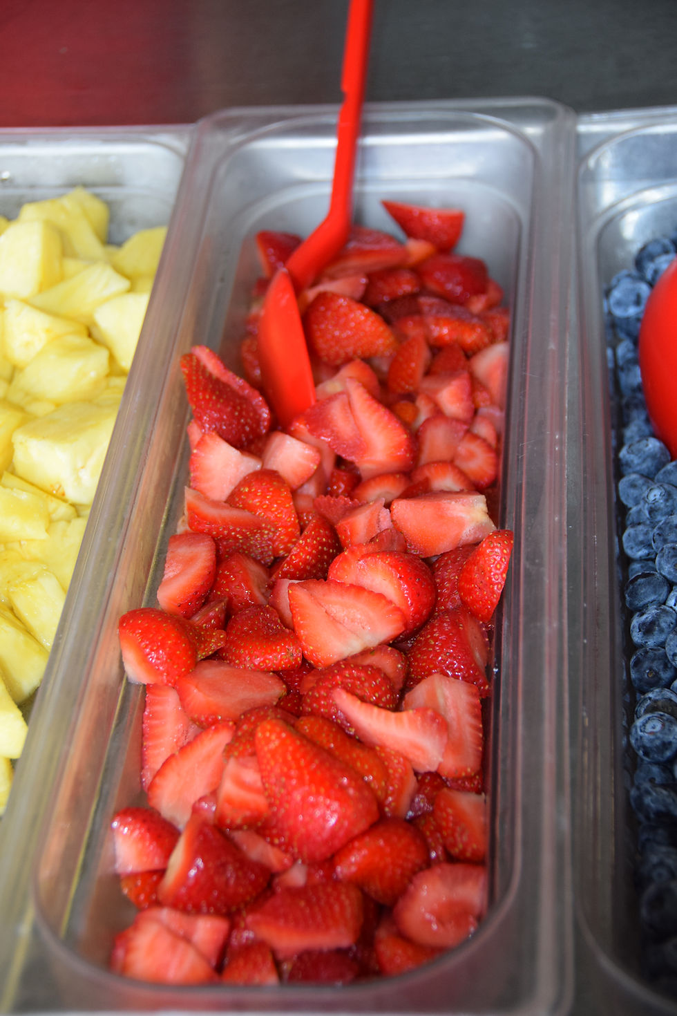 fresh strawberries at camp chipinaw and silver lake