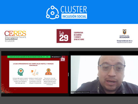 El Clúster de Inclusión Social de CERES impulsó diálogo sobre salud mental y finanzas junto a la Cooperativa29 de Octubre,como parte de las Mesas Intersectoriales que desarrolla con la Vicepresidencia