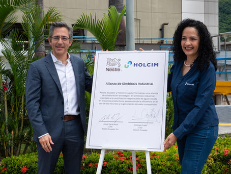 NESTLÉ ECUADOR y Holcim Ecuador impulsan una simbiosis industrial que convierte agua tratada en soluciones de construcción sostenible