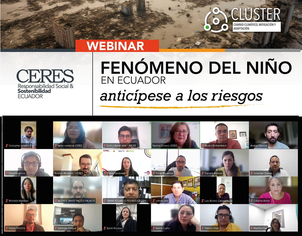 CERES fortaleció la preparación frente al Fenómeno de El Niño en Ecuador con un webinar abierto al público