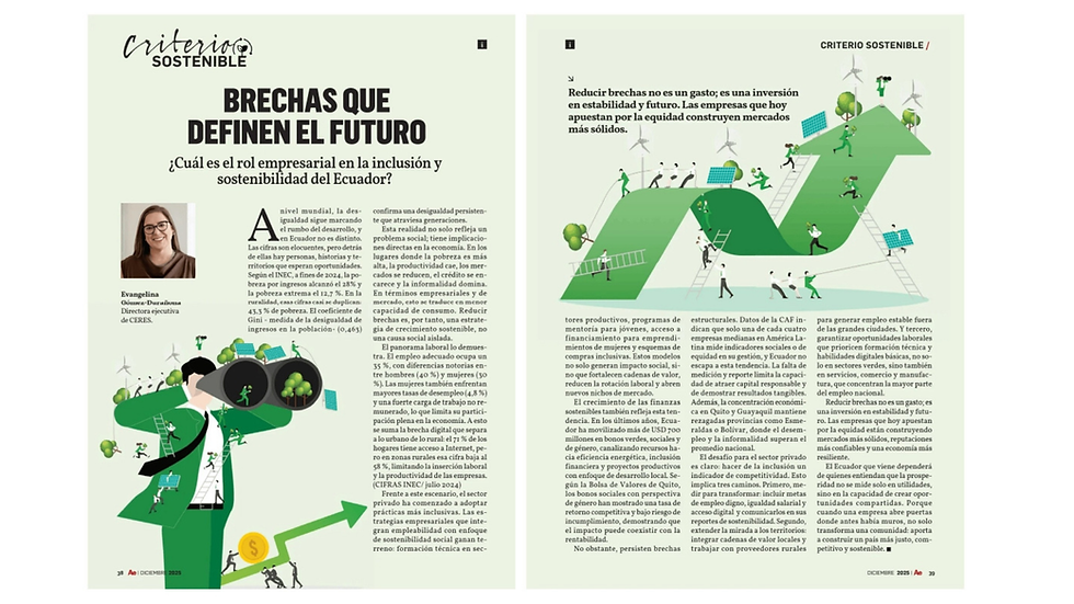 Revista América Economía publicó el análisis de nuestra Directora Ejecutiva sobre brechas que definen el futuro