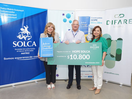 SOLCA recibe aporte de Grupo DIFARE