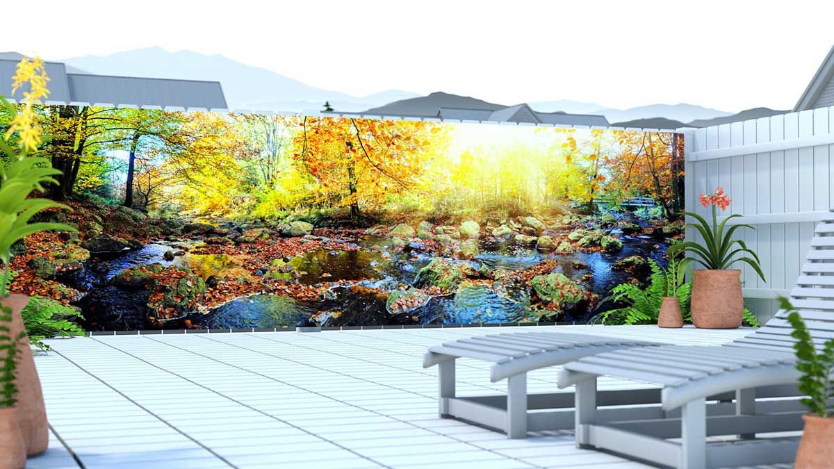 Fall Landscape With Stream